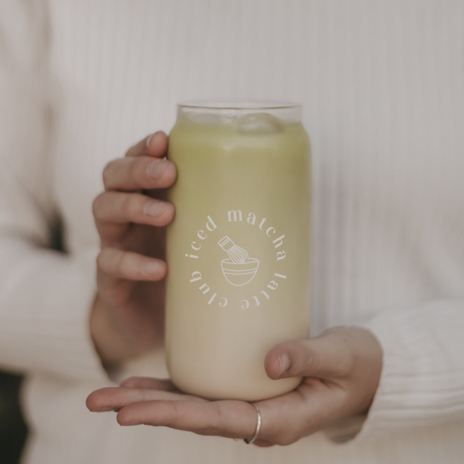 Bicchiere alto "Iced Matcha Latte Club" - Eulenschnitt