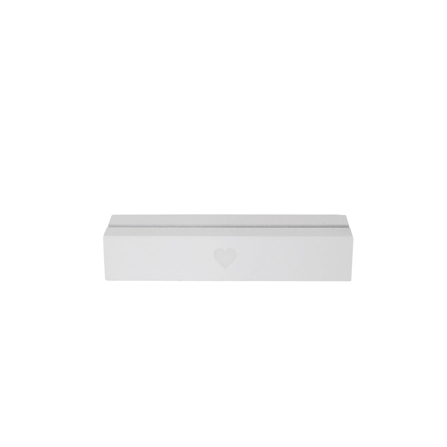 Kartenständer 10.5cm Herz weiss 2er Set - Eulenschnitt