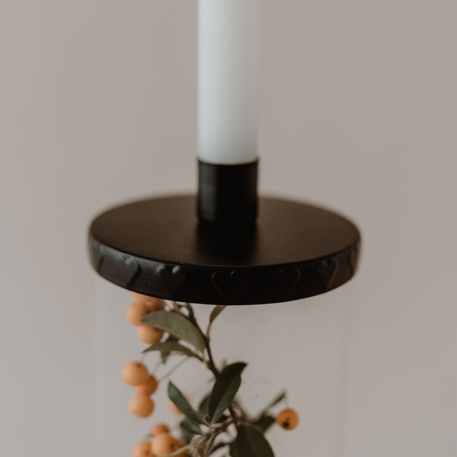 Candle holders heart black for Storage jars - Eulenschnitt