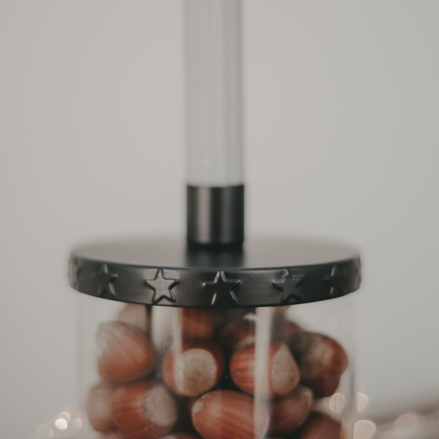 Candle holder stars for Storage jar black - Eulenschnitt