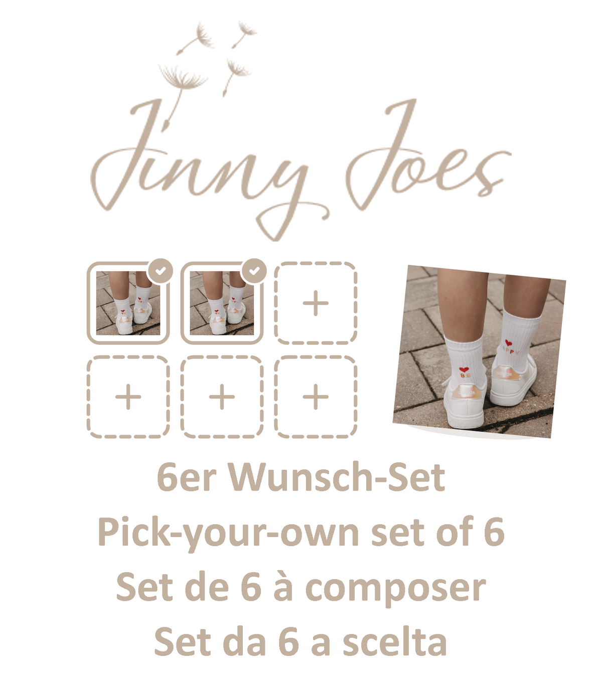 Pick-your-own set of 6 pairs of kids socks - Eulenschnitt