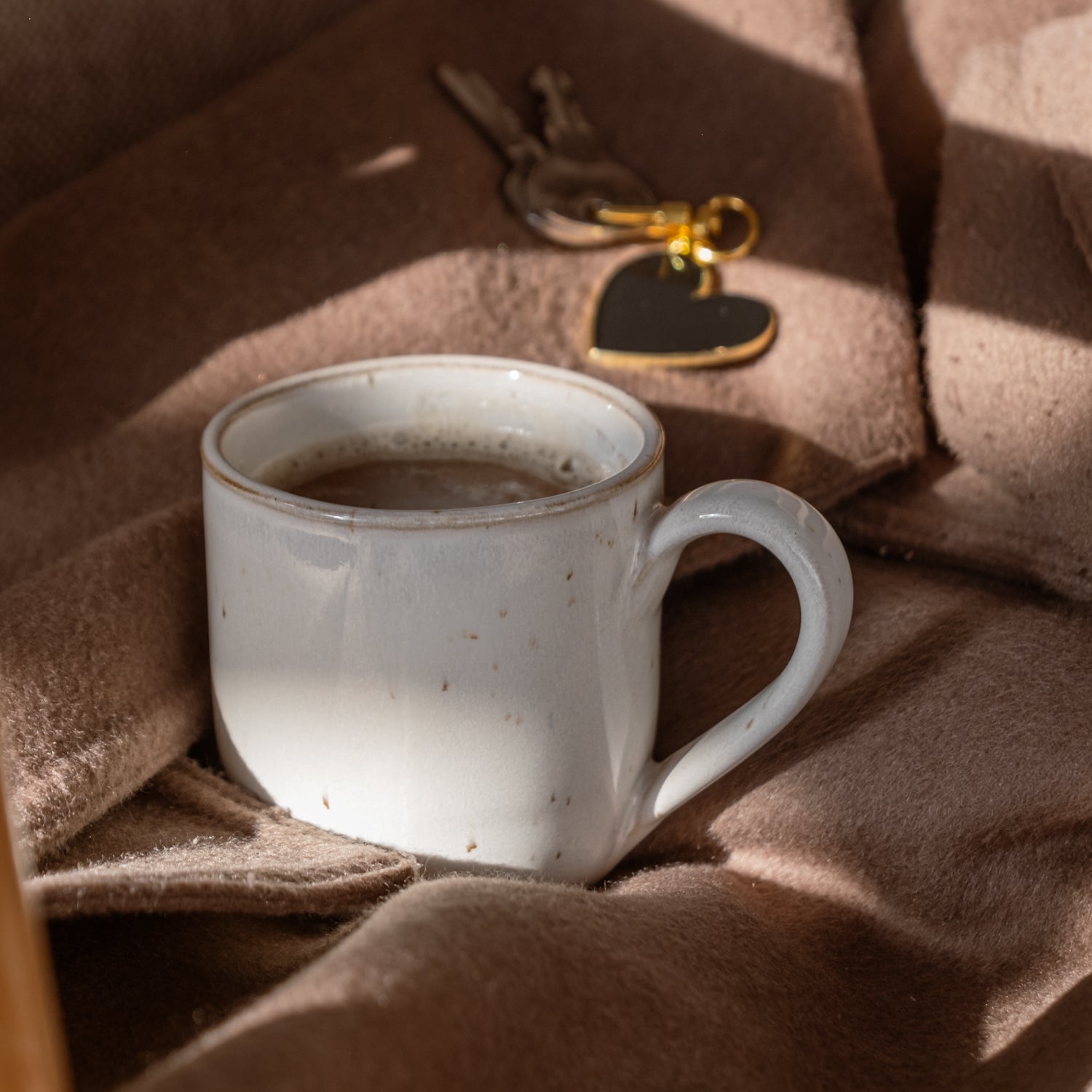 Small Stoneware cappuccino cup "Calma" - handmade - Eulenschnitt