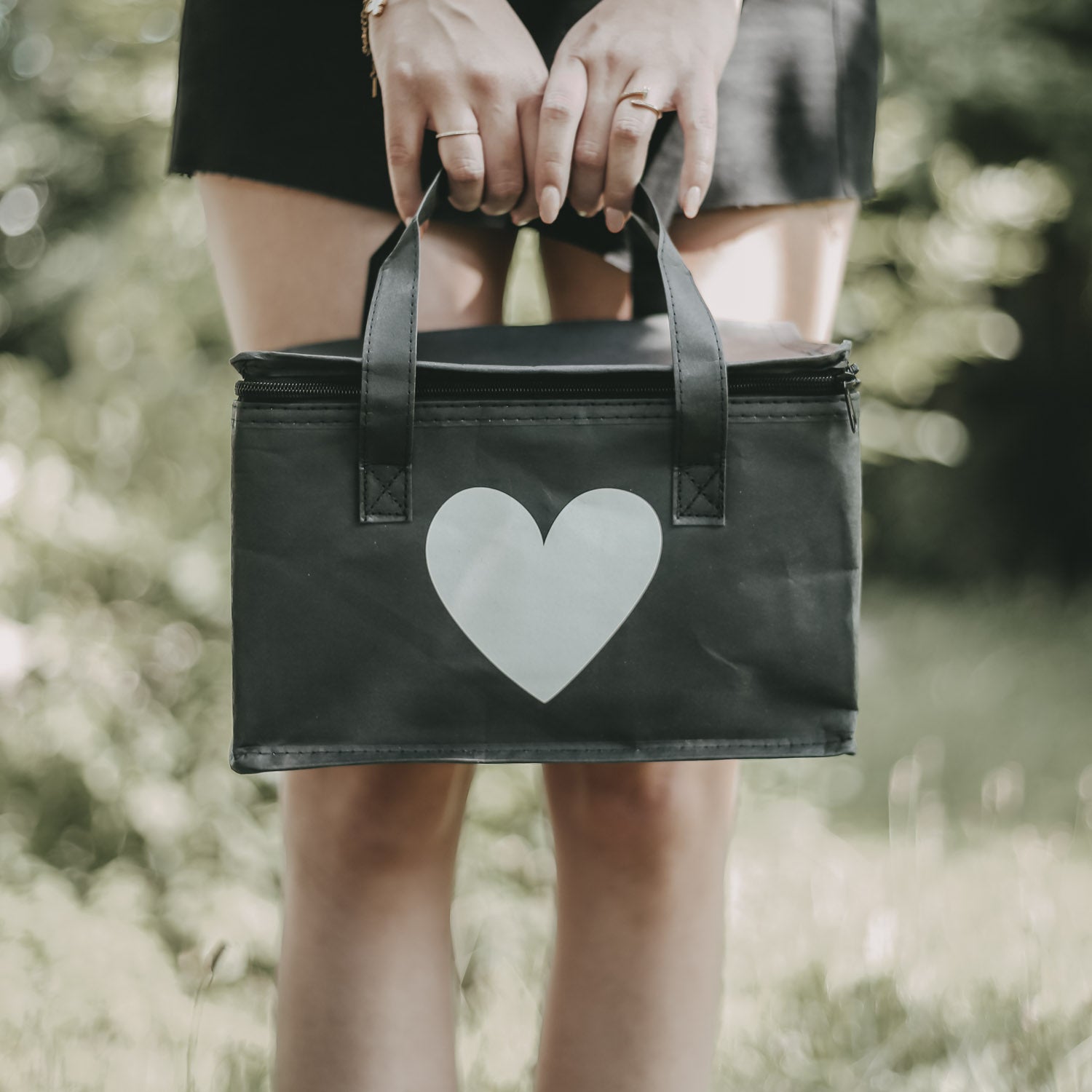 Kühltasche Herz schwarz - Eulenschnitt