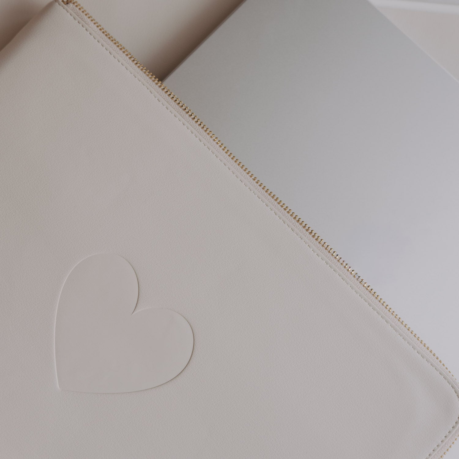 Laptoptasche Herz creme - Eulenschnitt
