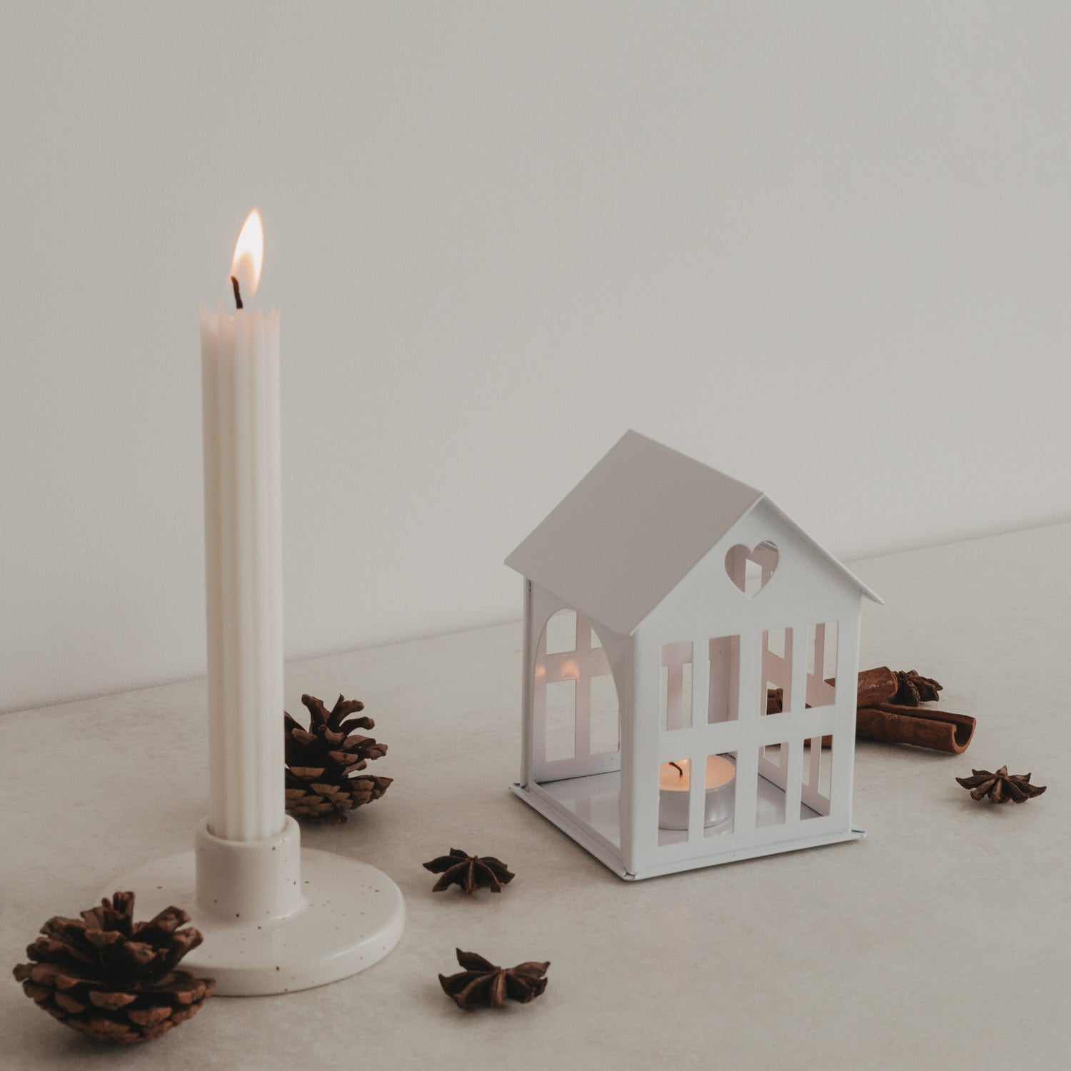 Metallhaus mini weiss - Eulenschnitt