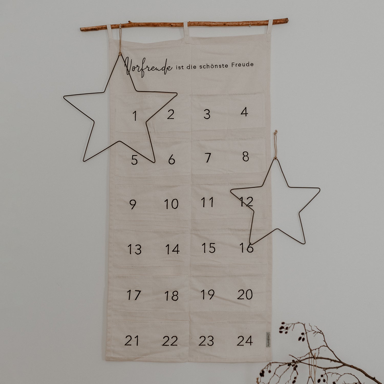 Couronne métallique étoile noire set de 2 - Eulenschnitt