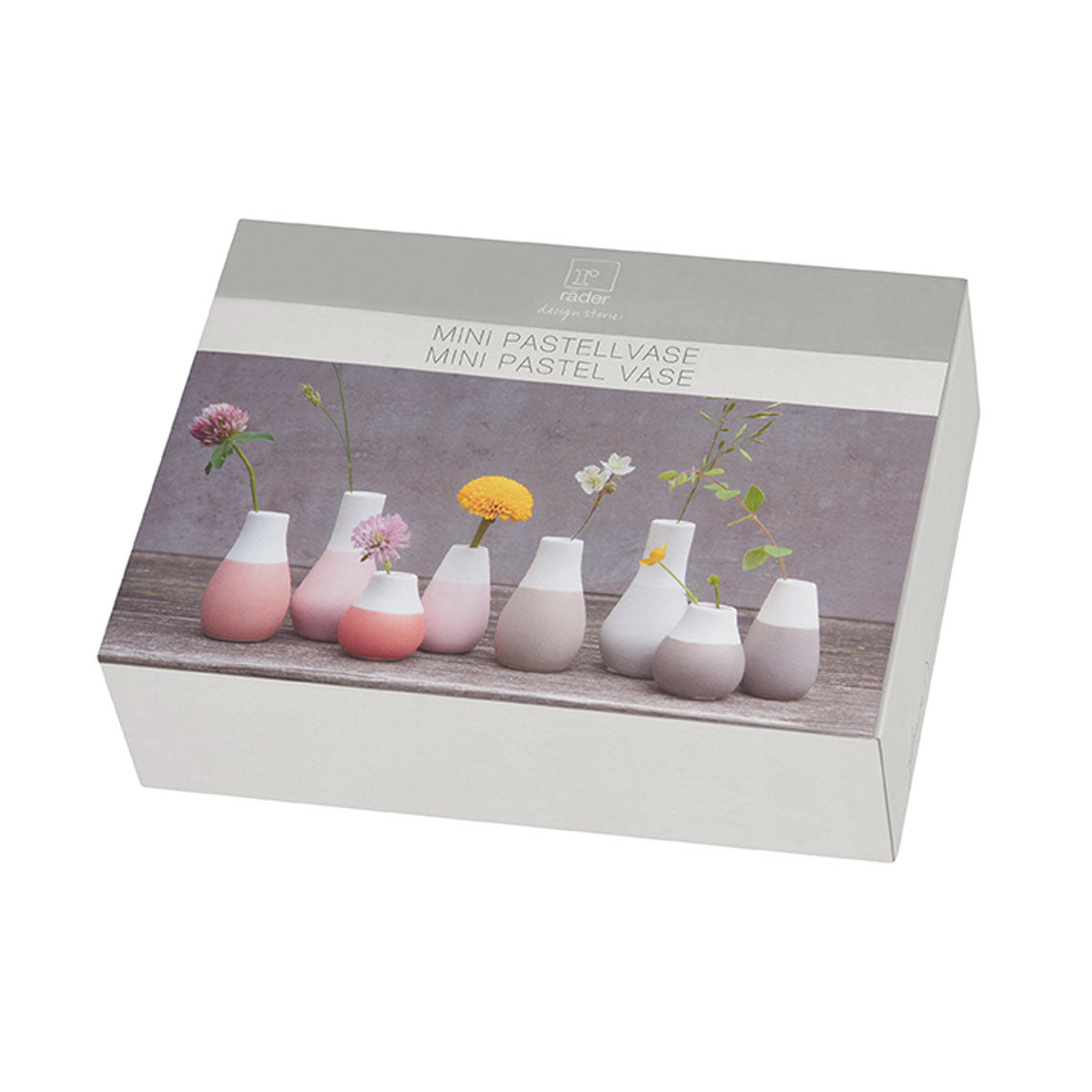 Mini Pastellvasen pudertöne 4er Set - Räder