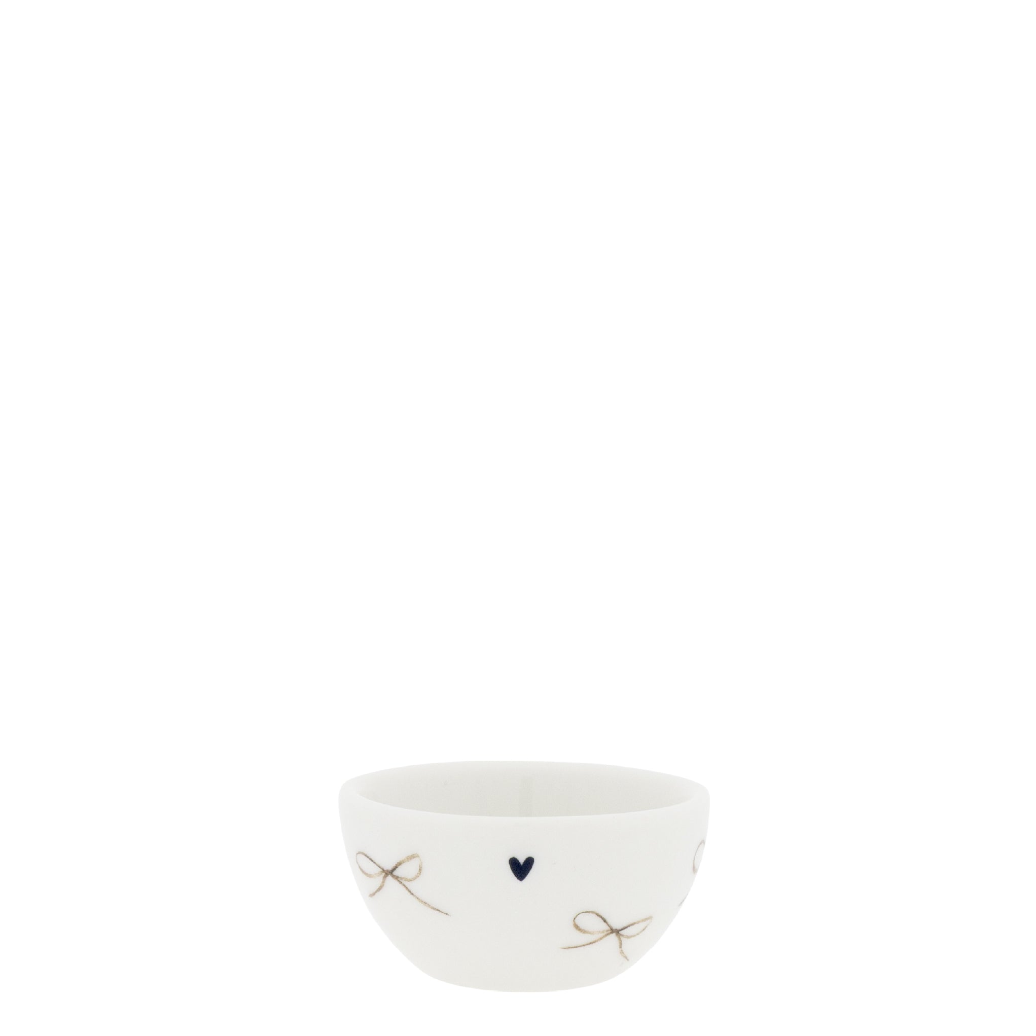 Mini Schalen "heart & lovely day" 3x6cm beige 3er Set - Bastion Collections