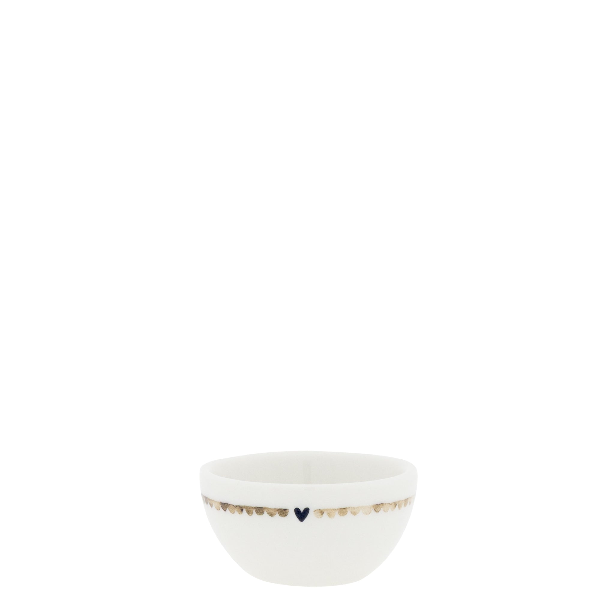 Mini Schalen "heart & lovely day" 3x6cm beige 3er Set - Bastion Collections
