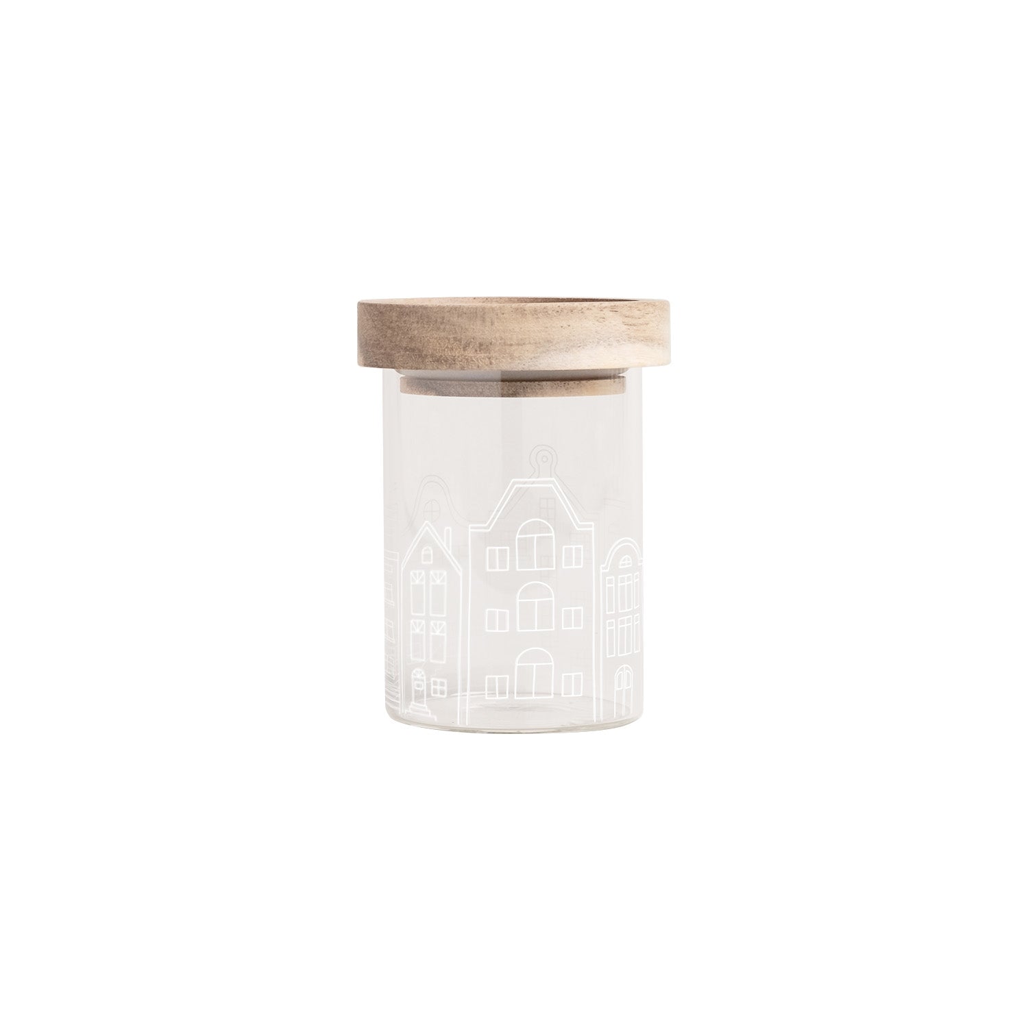 Mini Vorratsglas Häuser 9cm - Eulenschnitt