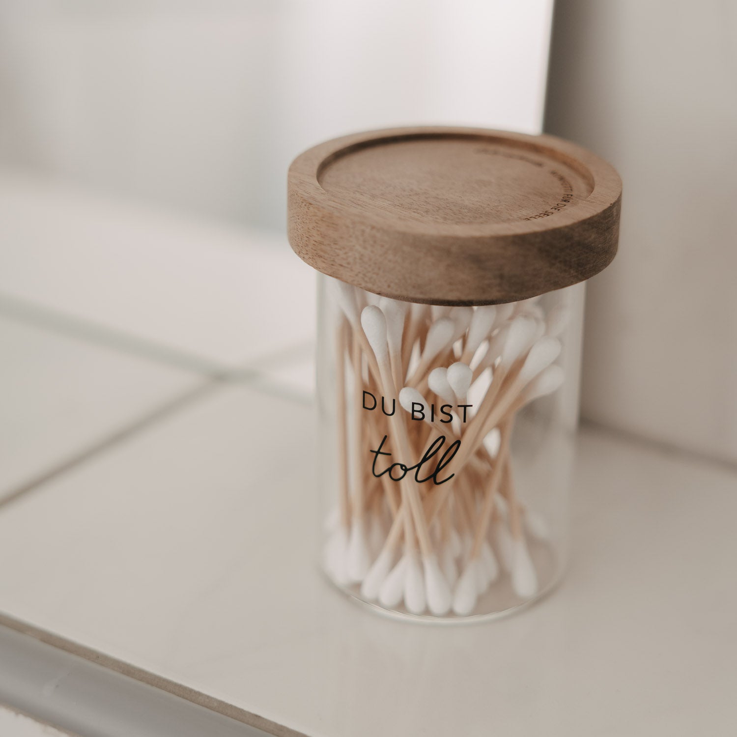 Mini Vorratsglas "Du bist toll" schwarz 9cm - Eulenschnitt