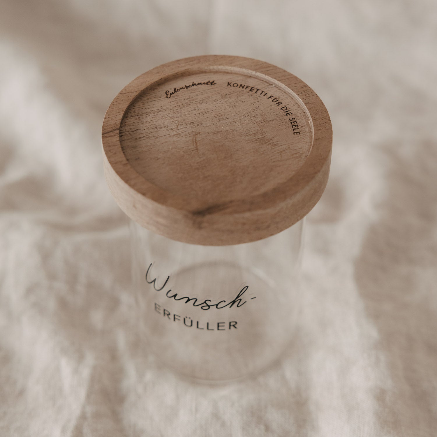 Mini Vorratsglas "Wunscherfüller" schwarz 9cm - Eulenschnitt