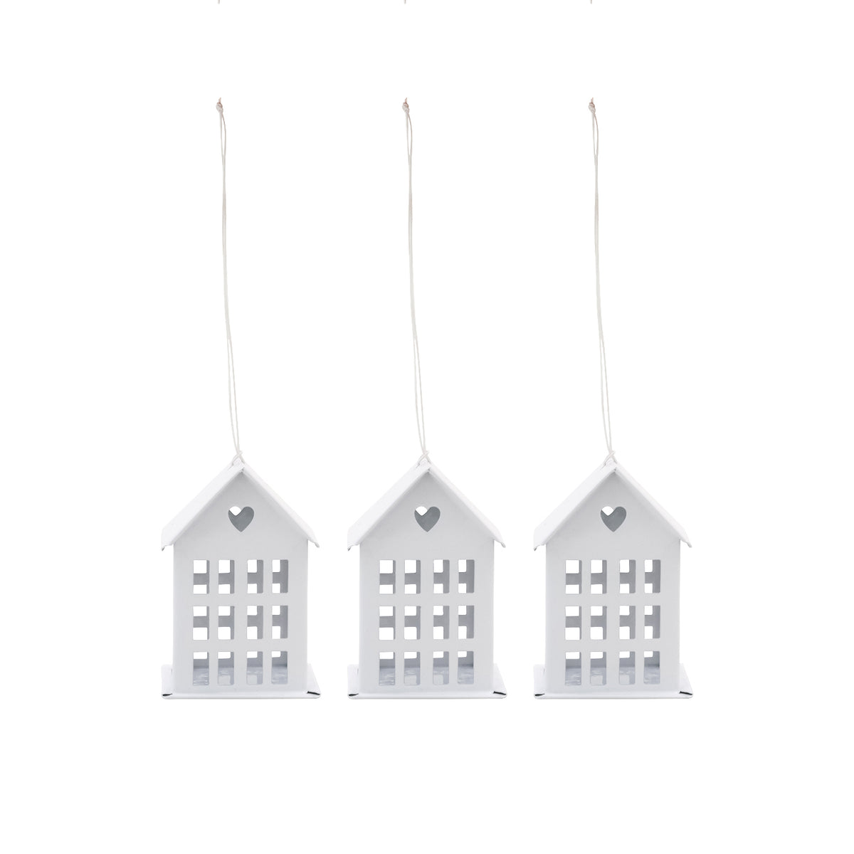 Pendentifs en métal maison blanche set de 3 - Eulenschnitt (Image 2)