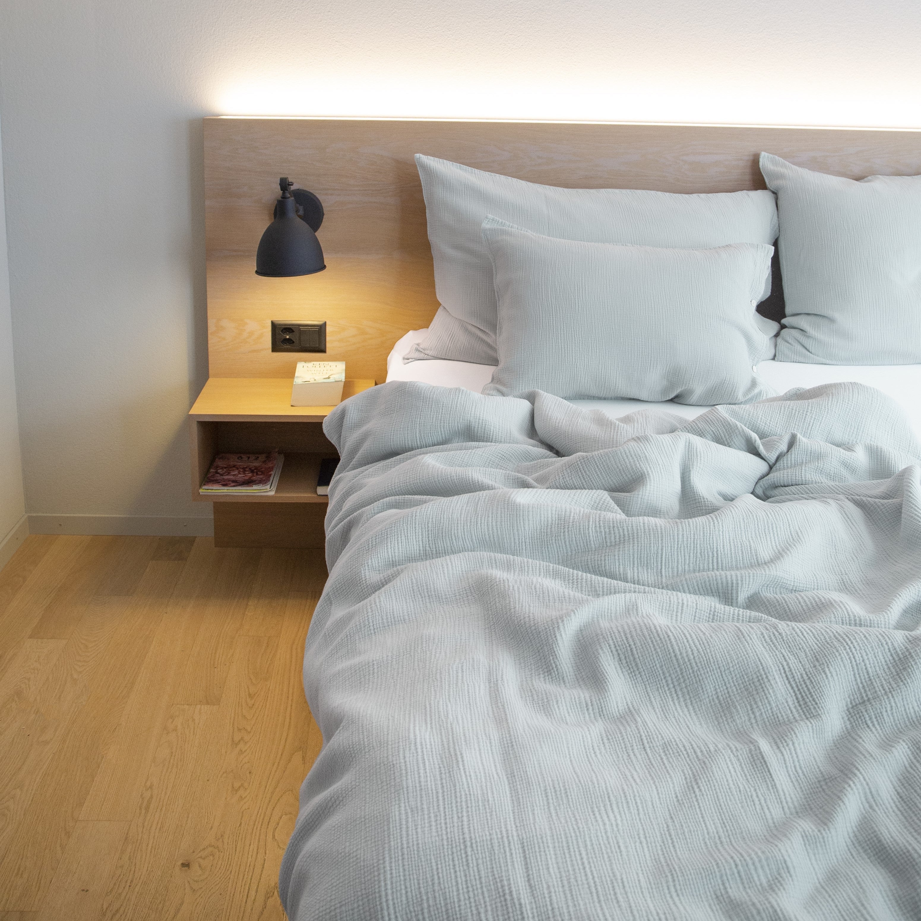 Musselin Duvetbezug Jula mint 200x210cm - Farbliebe