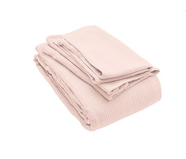 Musselin Duvetbezug Jula rosa 200x210cm - Farbliebe