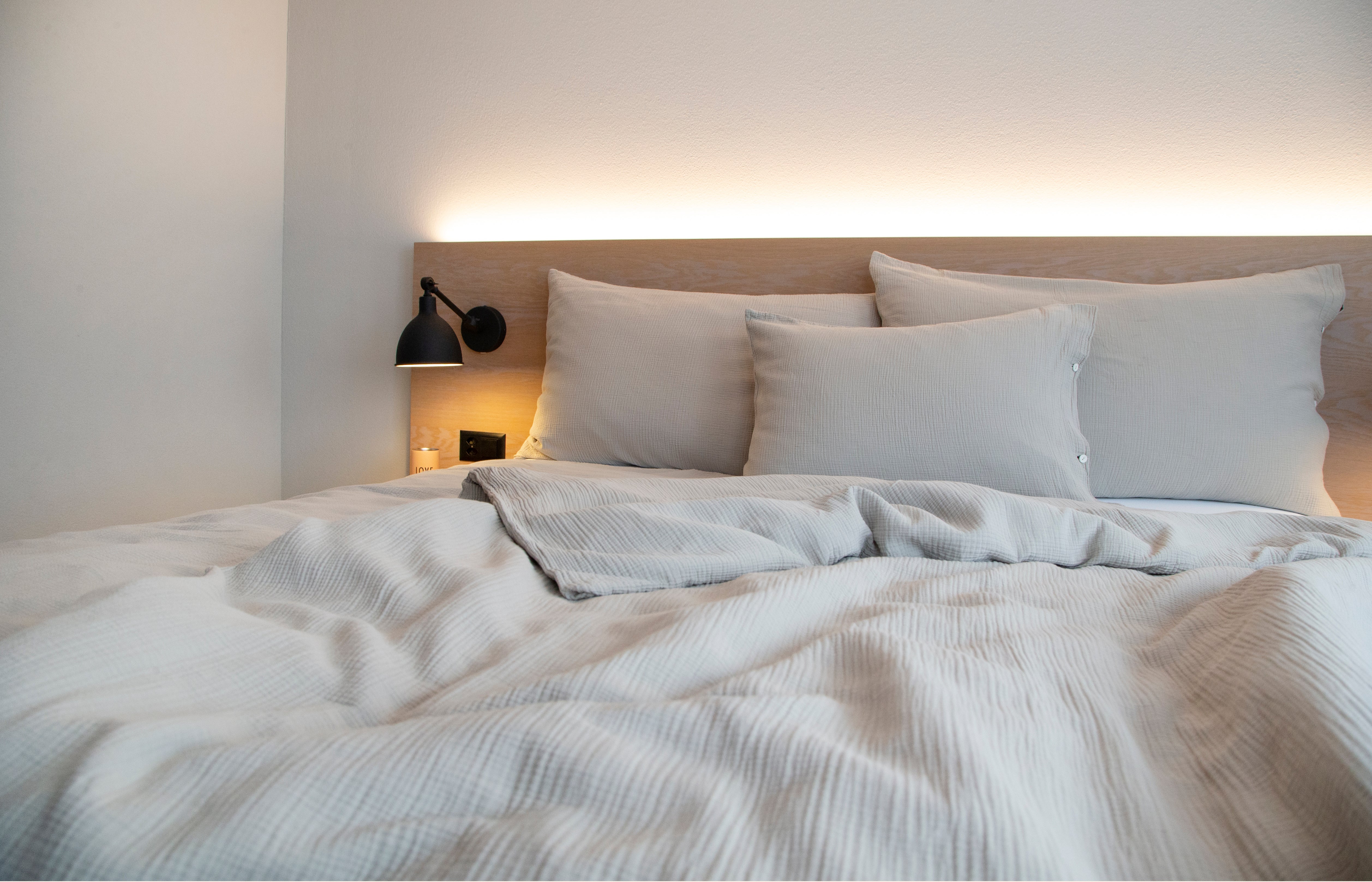Musselin Duvetbezug Jula sand 200x210cm - Farbliebe