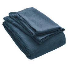 Musselin Kissenbezug Jula enzianblau 50x70cm - Farbliebe