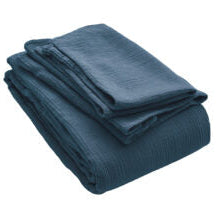 Musselin Kissenbezug Jula enzianblau 65x65cm - Farbliebe