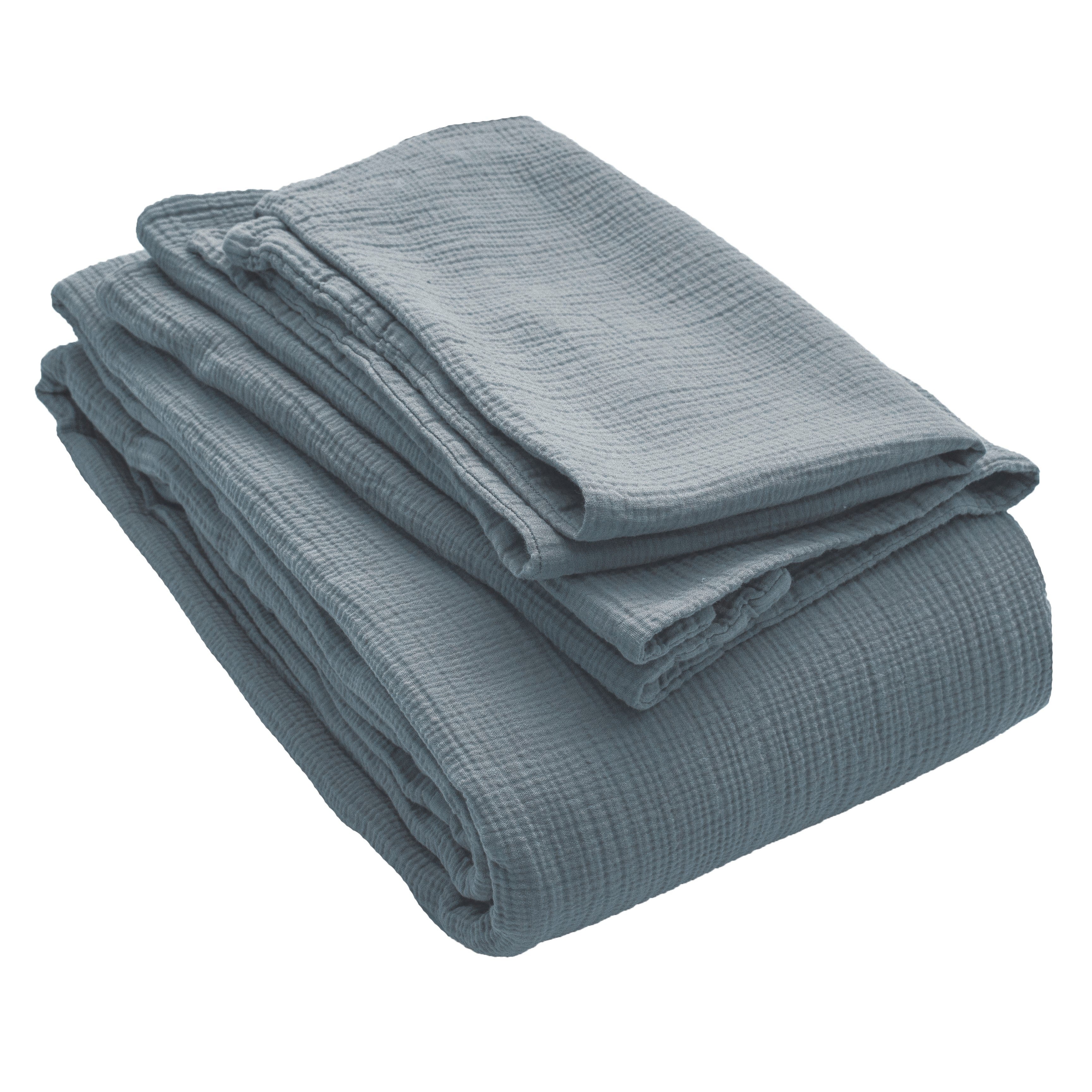 Musselin Kissenbezug Jula petrol 50x70cm - Farbliebe