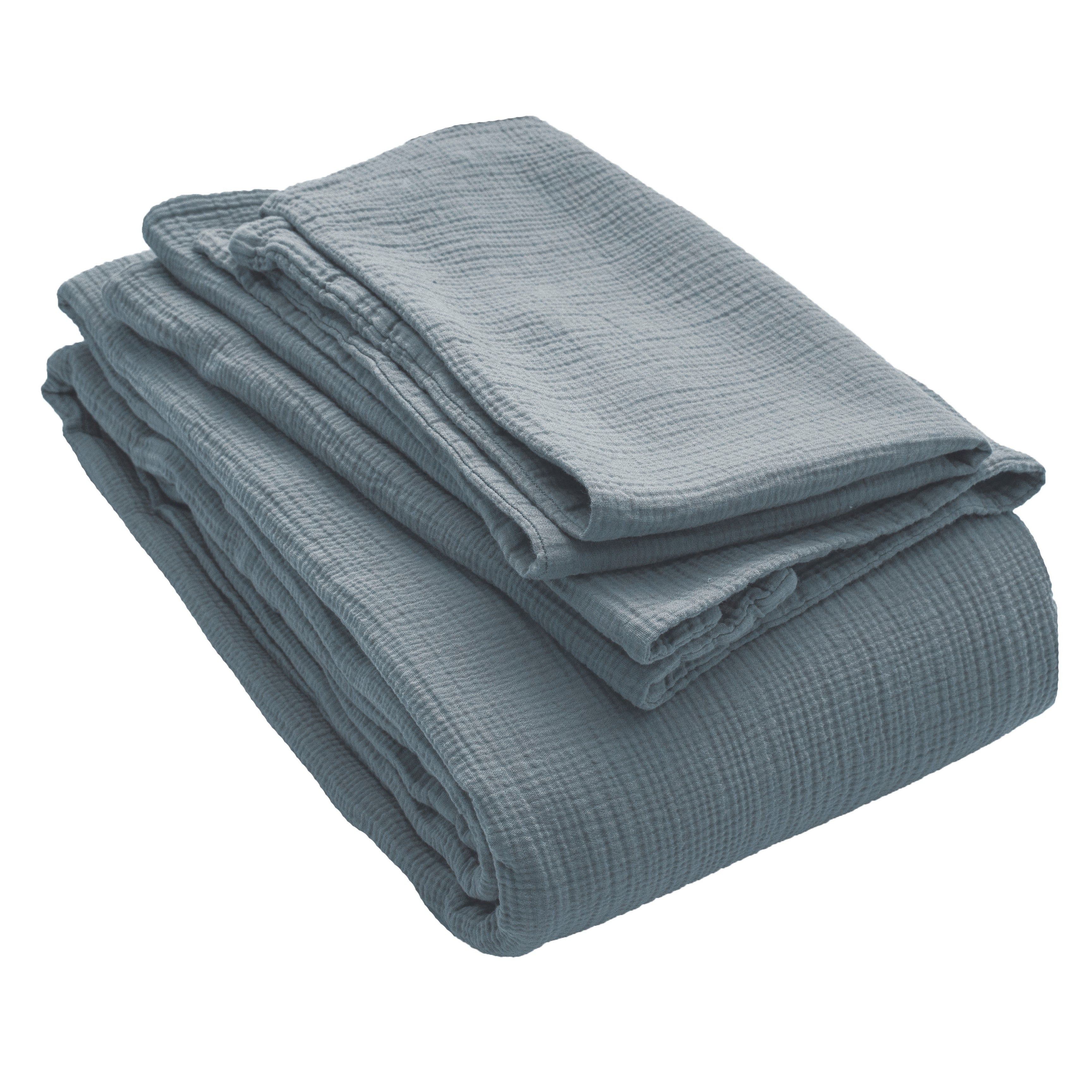 Musselin Kissenbezug Jula petrol 65x100cm - Farbliebe