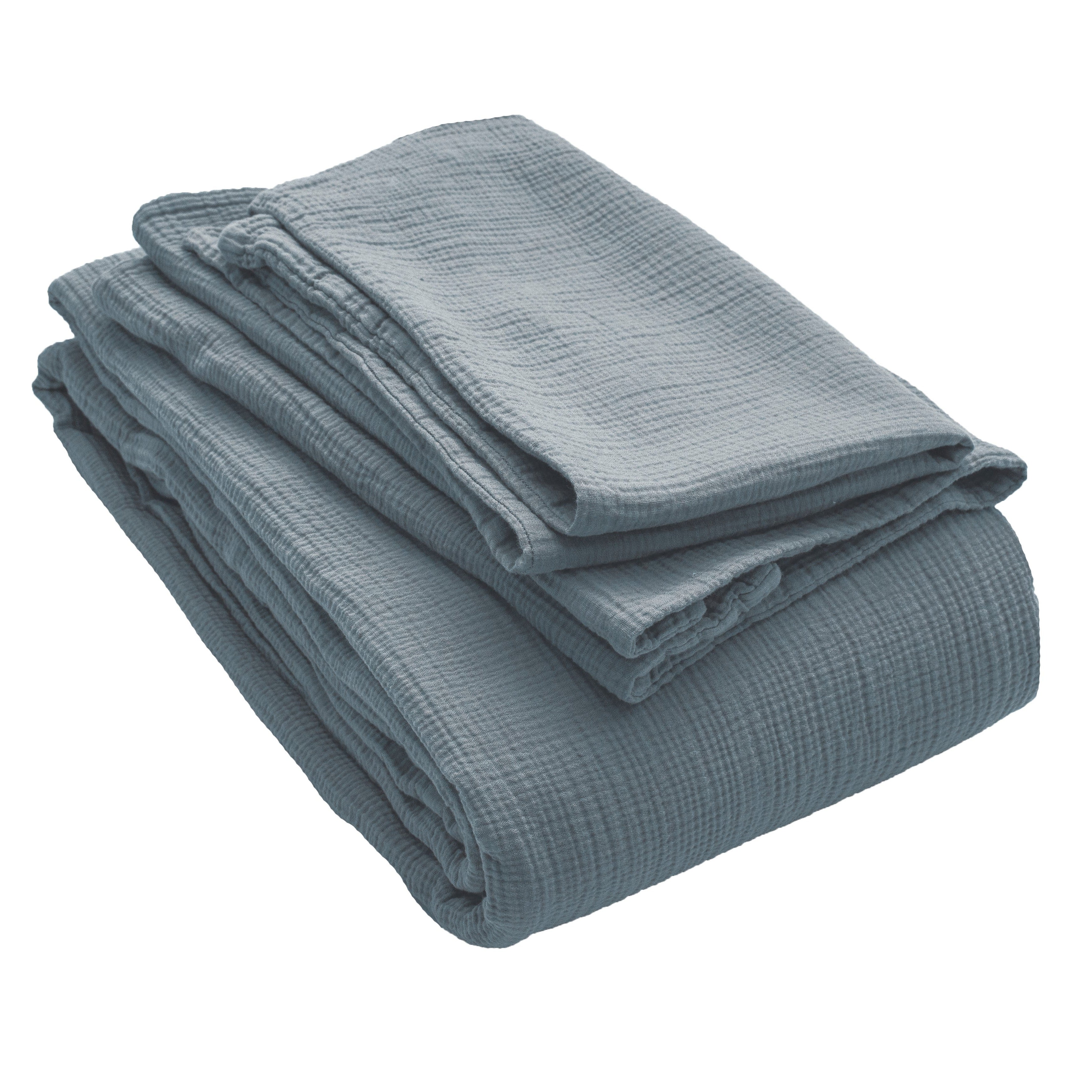 Musselin Kissenbezug Jula petrol 65x65cm - Farbliebe