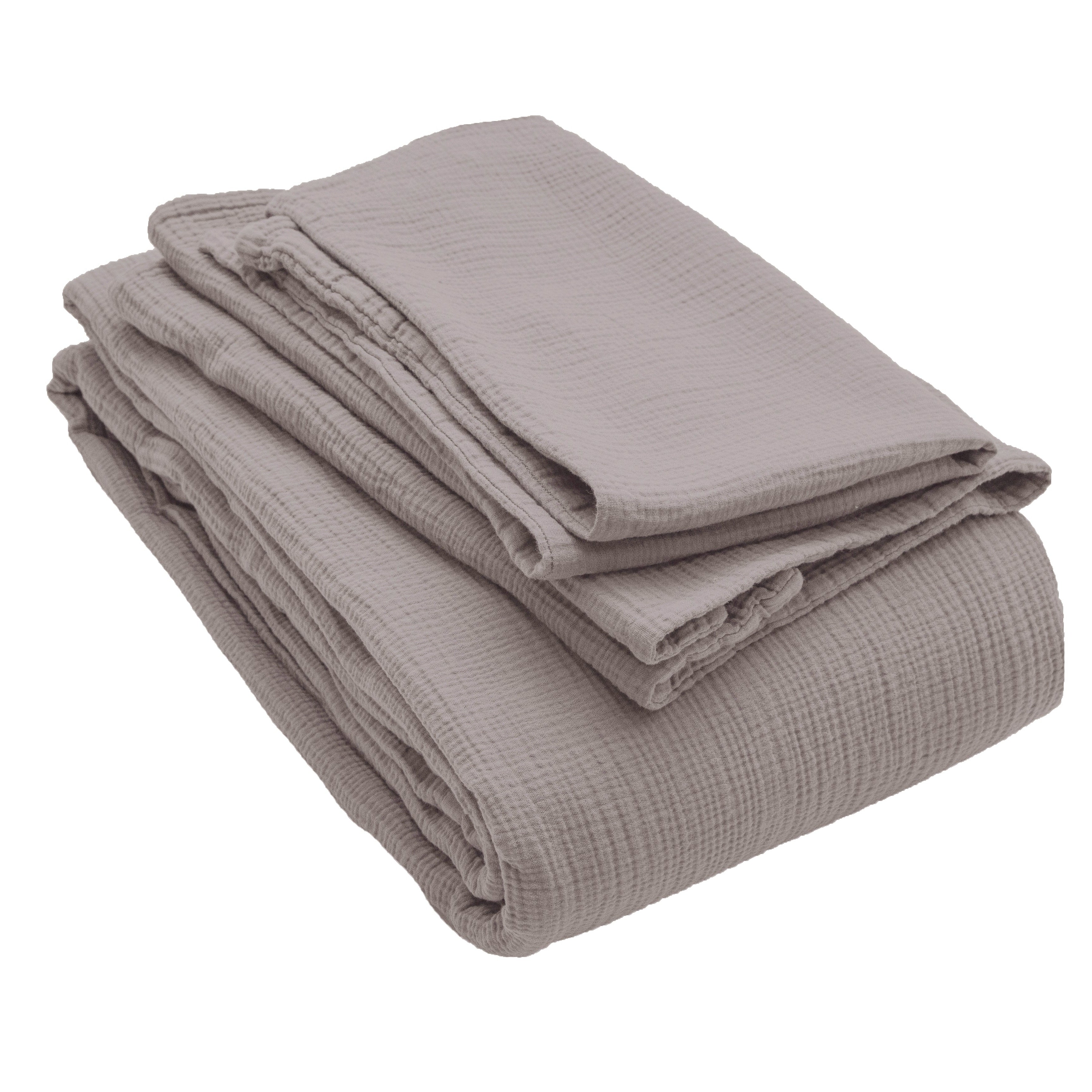 Musselin Kissenbezug Jula taupe 65x65cm - Farbliebe