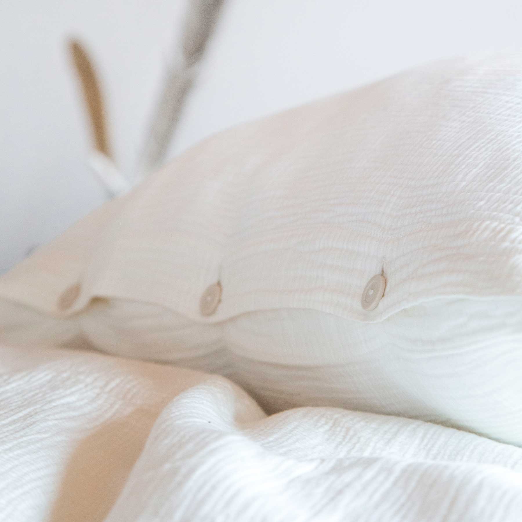 Musselin Kissenbezug Jula weiss 65x65cm - Farbliebe