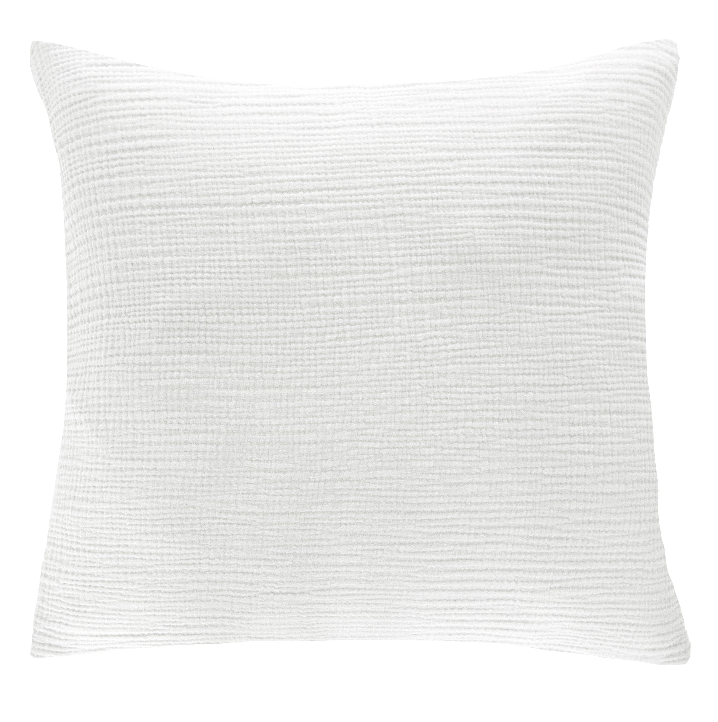 Musselin Zierkissen Hilla weiss 40x40cm - Farbliebe