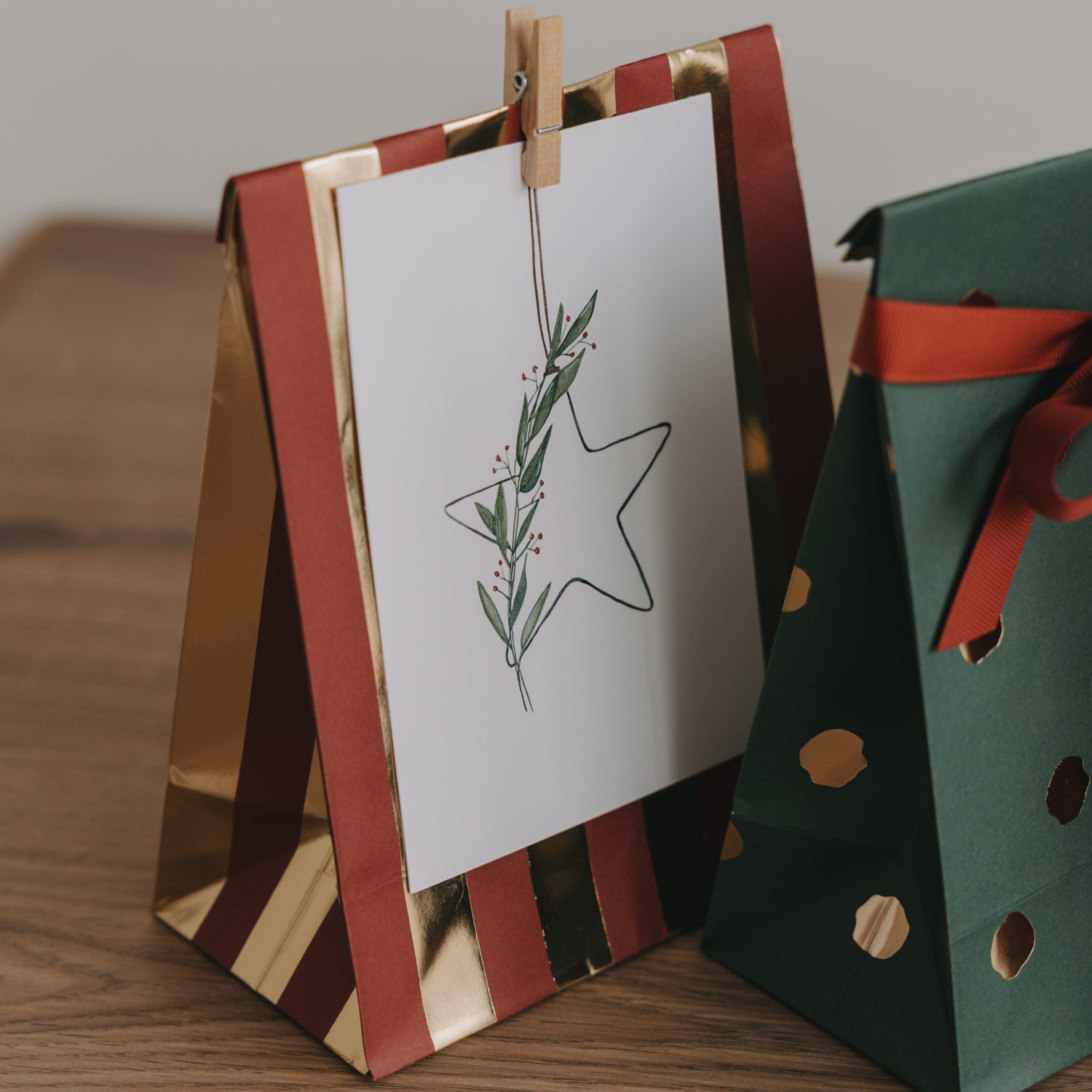 Sacchetti di carta Natale piccoli set da 6 - Eulenschnitt