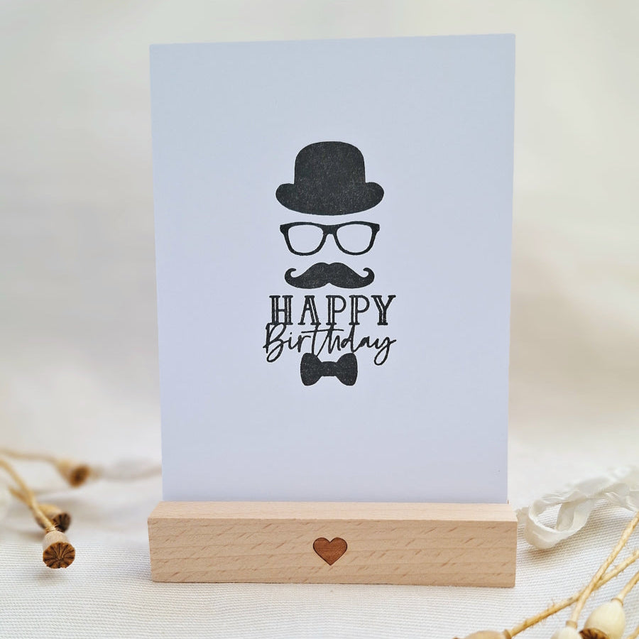 Postkarte "Happy Birthday man" – handgemacht