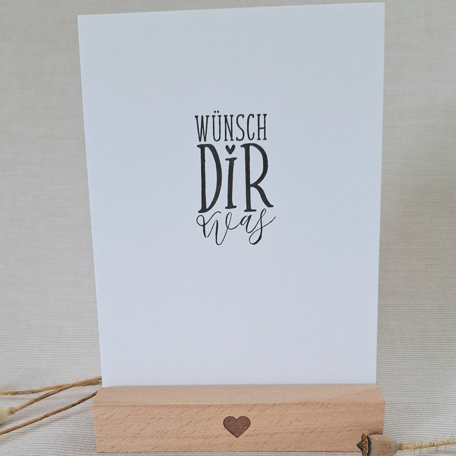 Postkarte "Wünsch dir was" – handgemacht