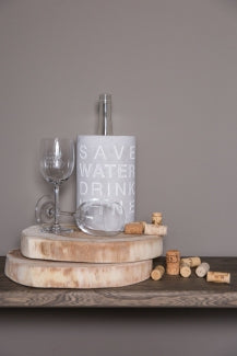 Flaschenkühler "SAVE WATER DRINK WINE" - Räder