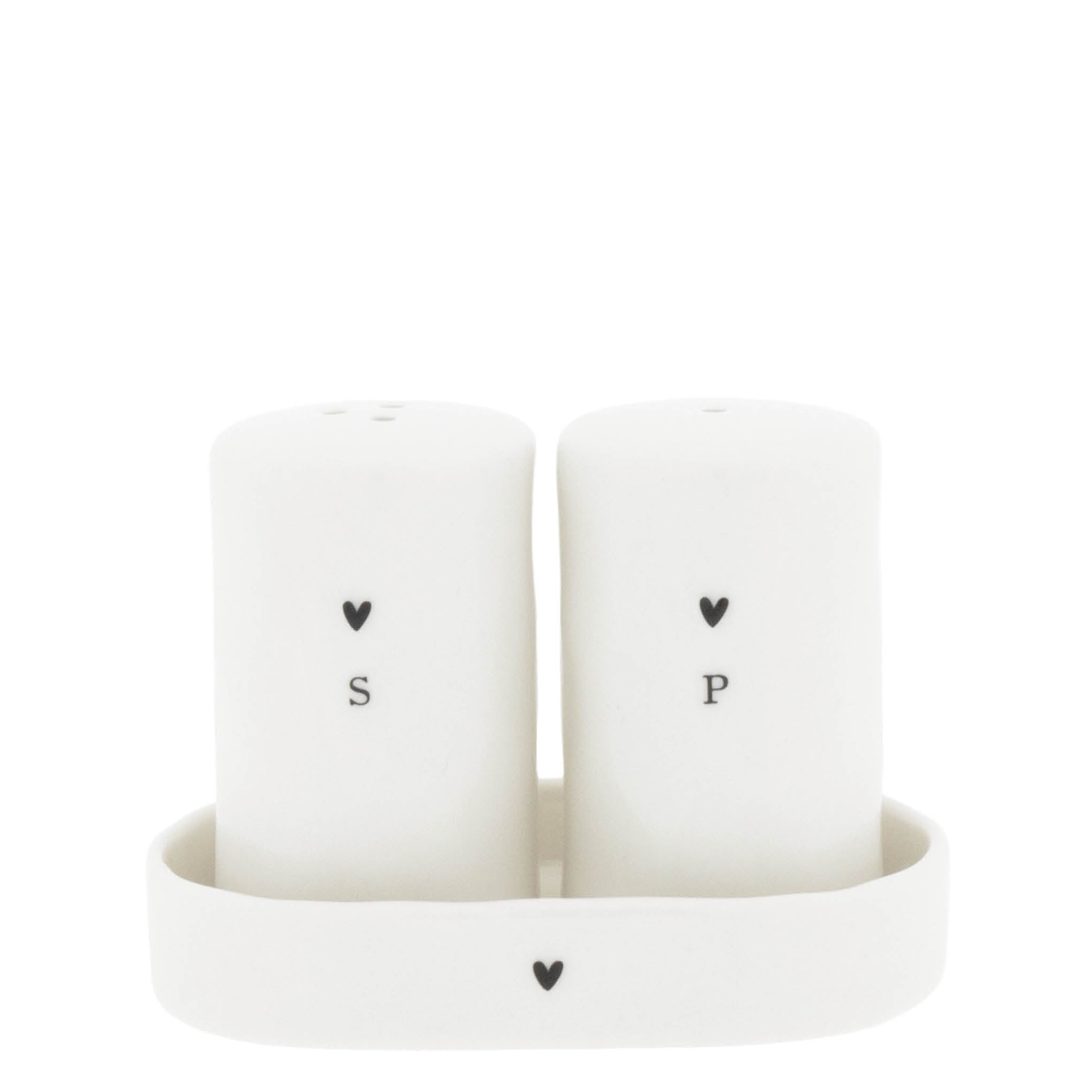 Salz– und Pfefferstreuer Set "S & P" schwarz - Bastion Collections