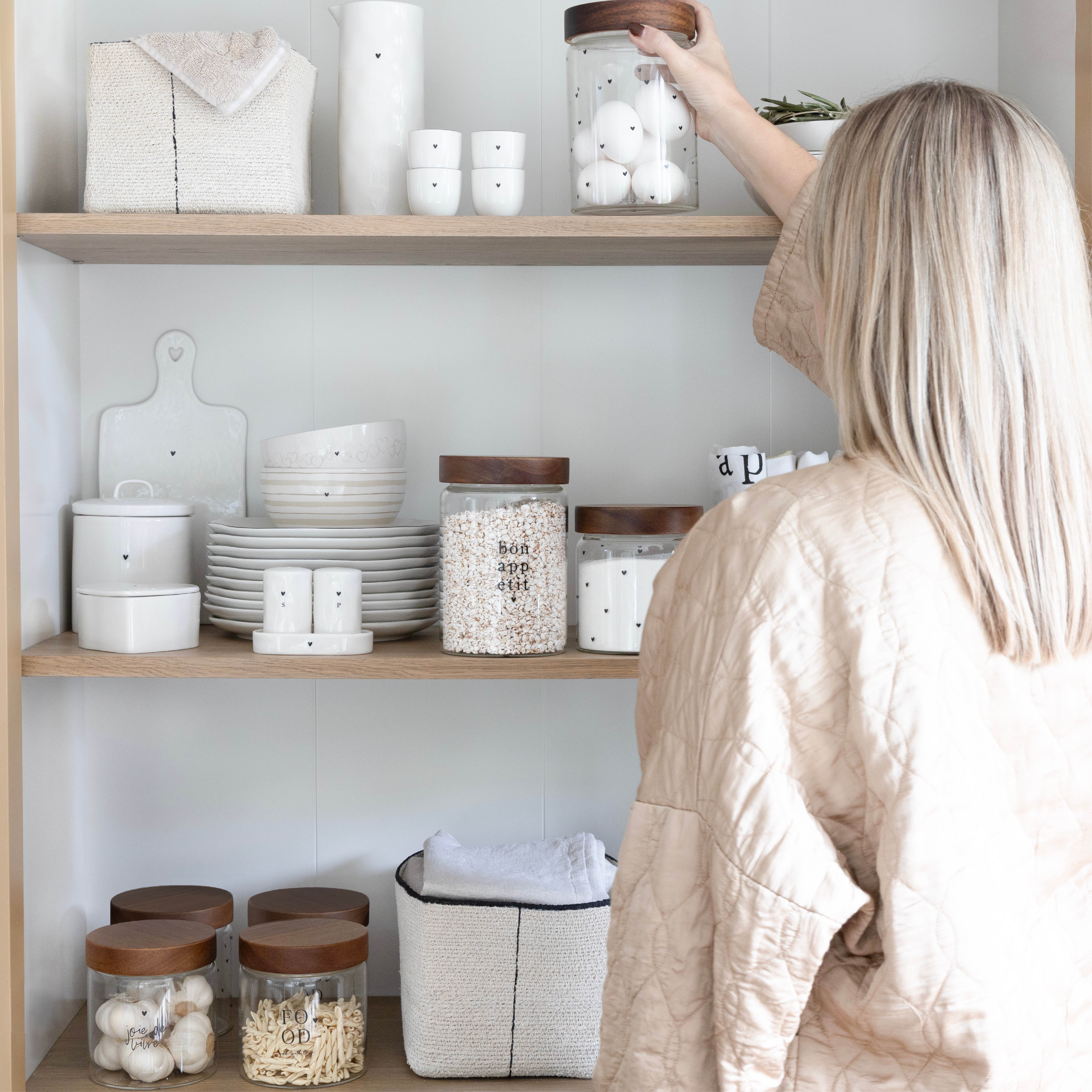 Salz– und Pfefferstreuer Set "S & P" schwarz - Bastion Collections