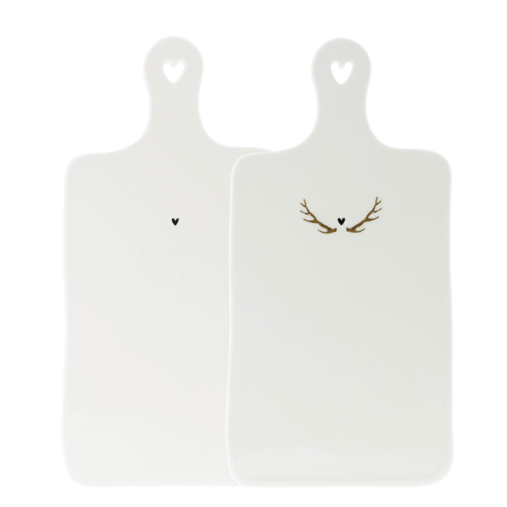 Schneidebrett "Heart & Deer" 2er Set caramel - Bastion Collections
