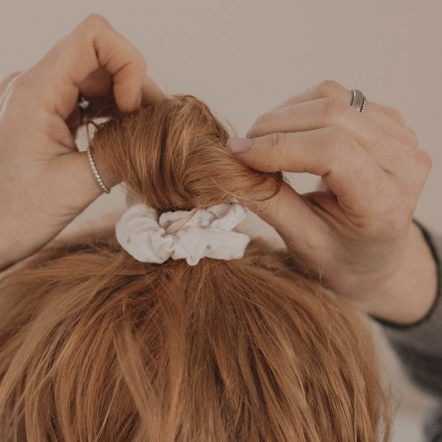 Scrunchies Blumen 2er Set - Eulenschnitt