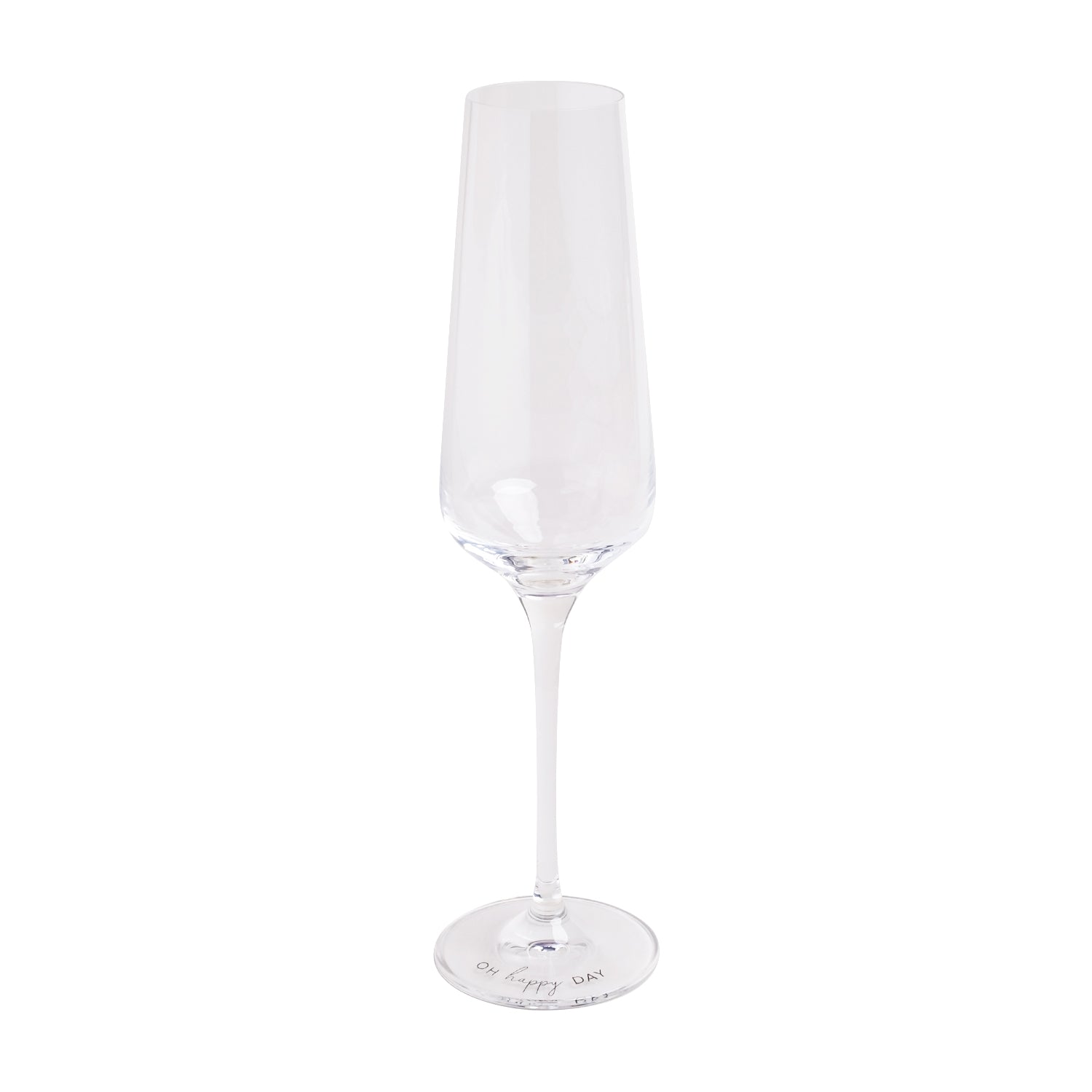 Sektglas "Oh happy day" schwarz - Eulenschnitt