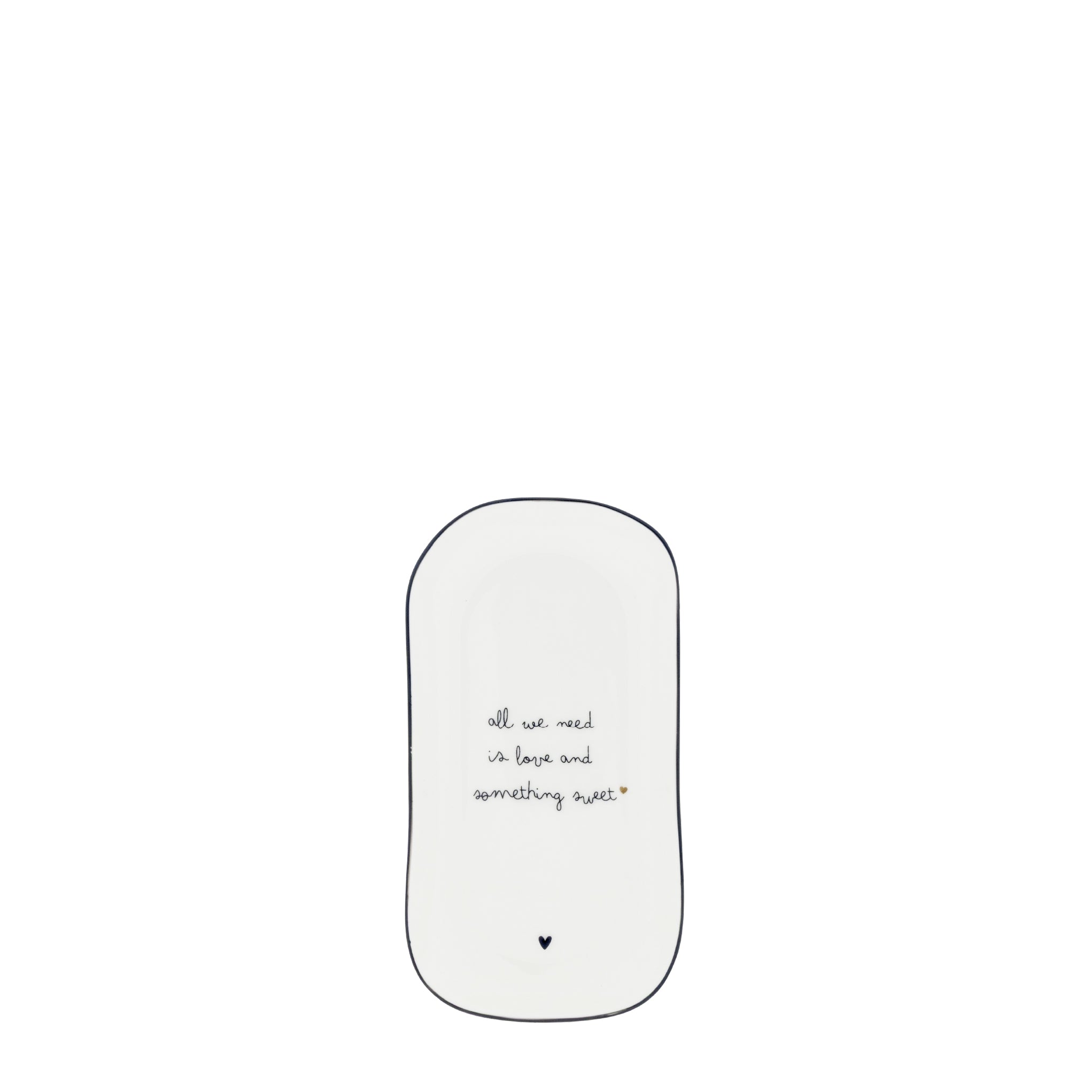 Servierplatten "heart" & "love" klein braun 2er Set - Bastion Collections