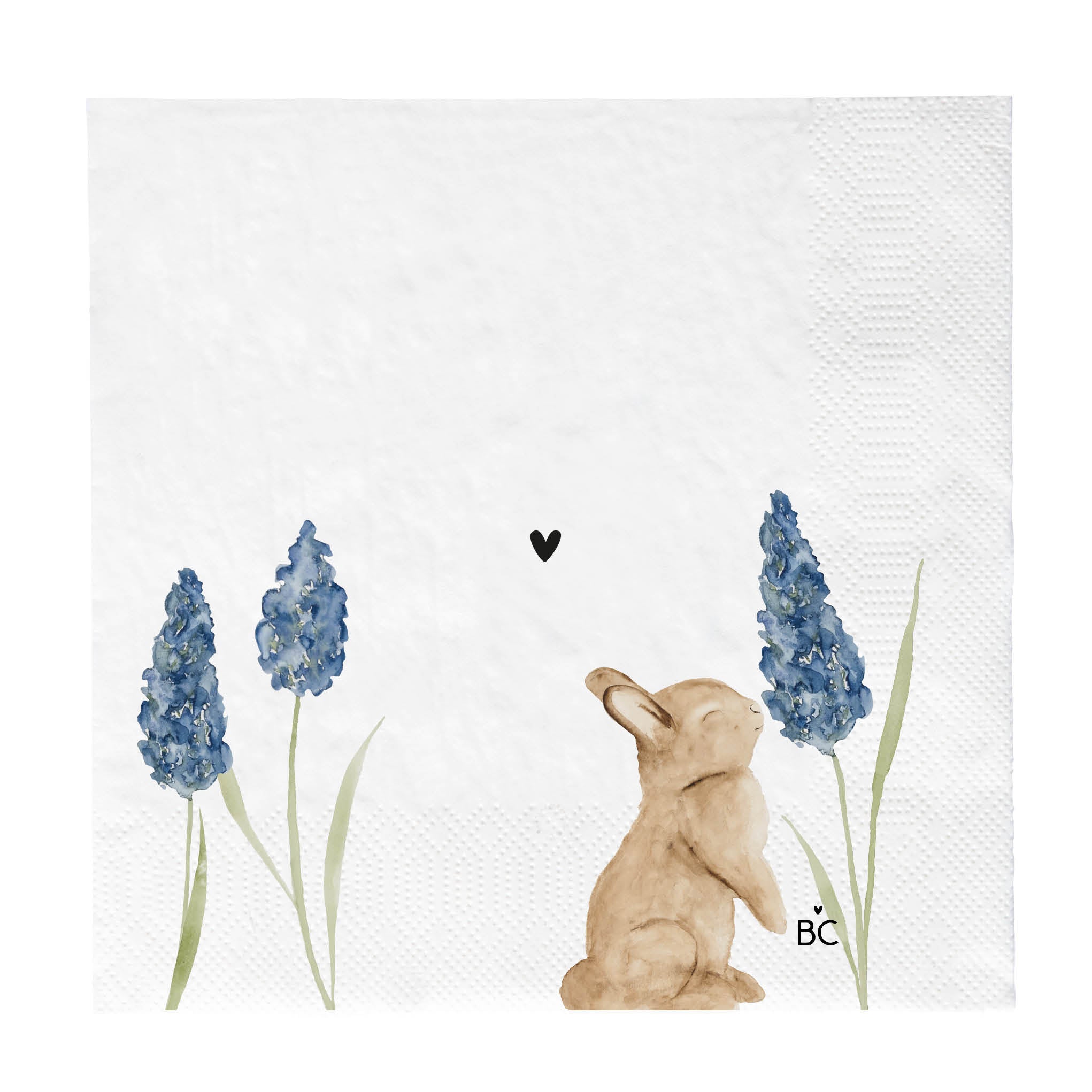 Serviette "Bunny with Flowers" Lunch - Bastion Collections