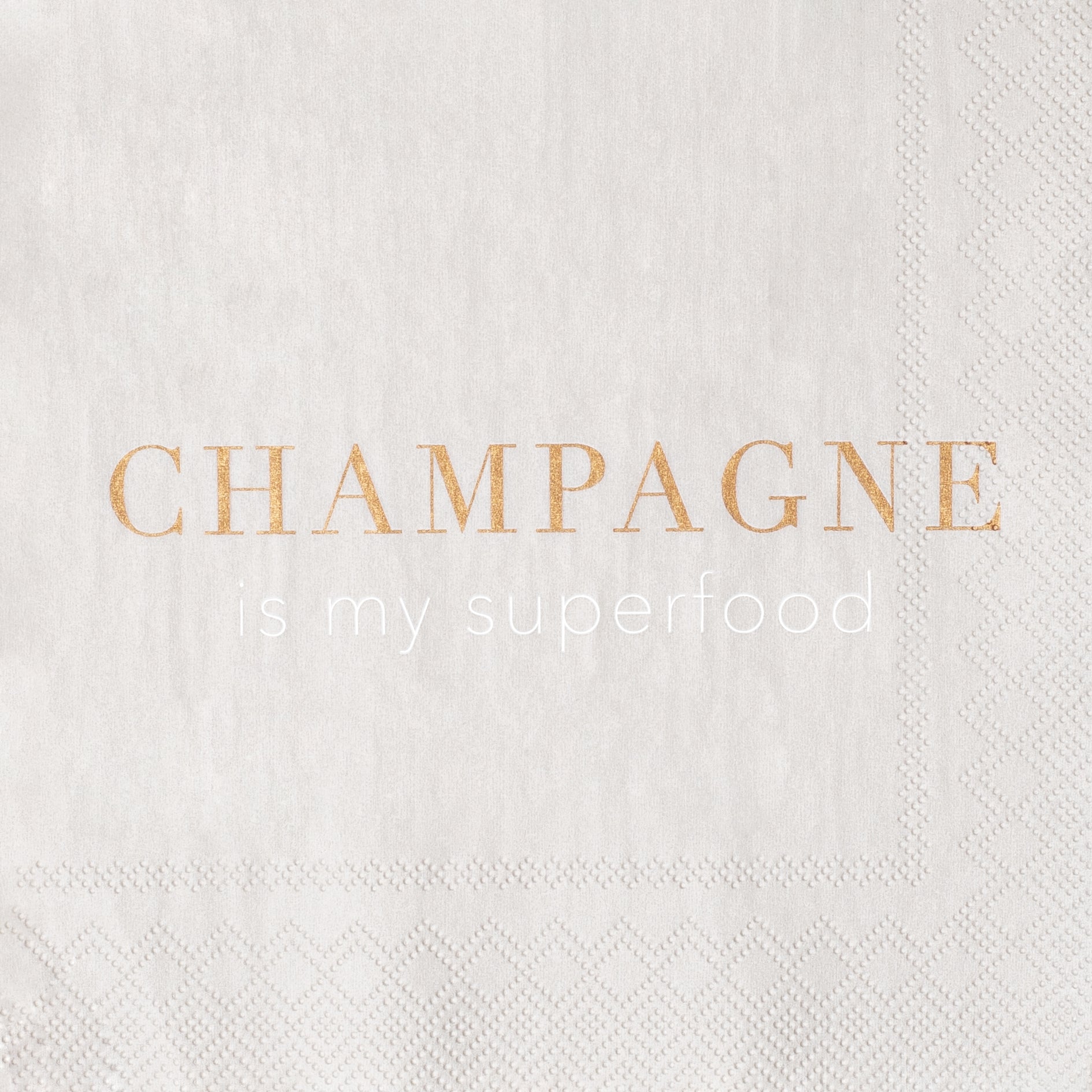 Serviette "Champagne is my Superfood" Cocktail - Räder
