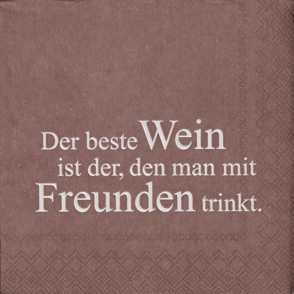 Serviette "Der beste Wein" Cocktail - Räder