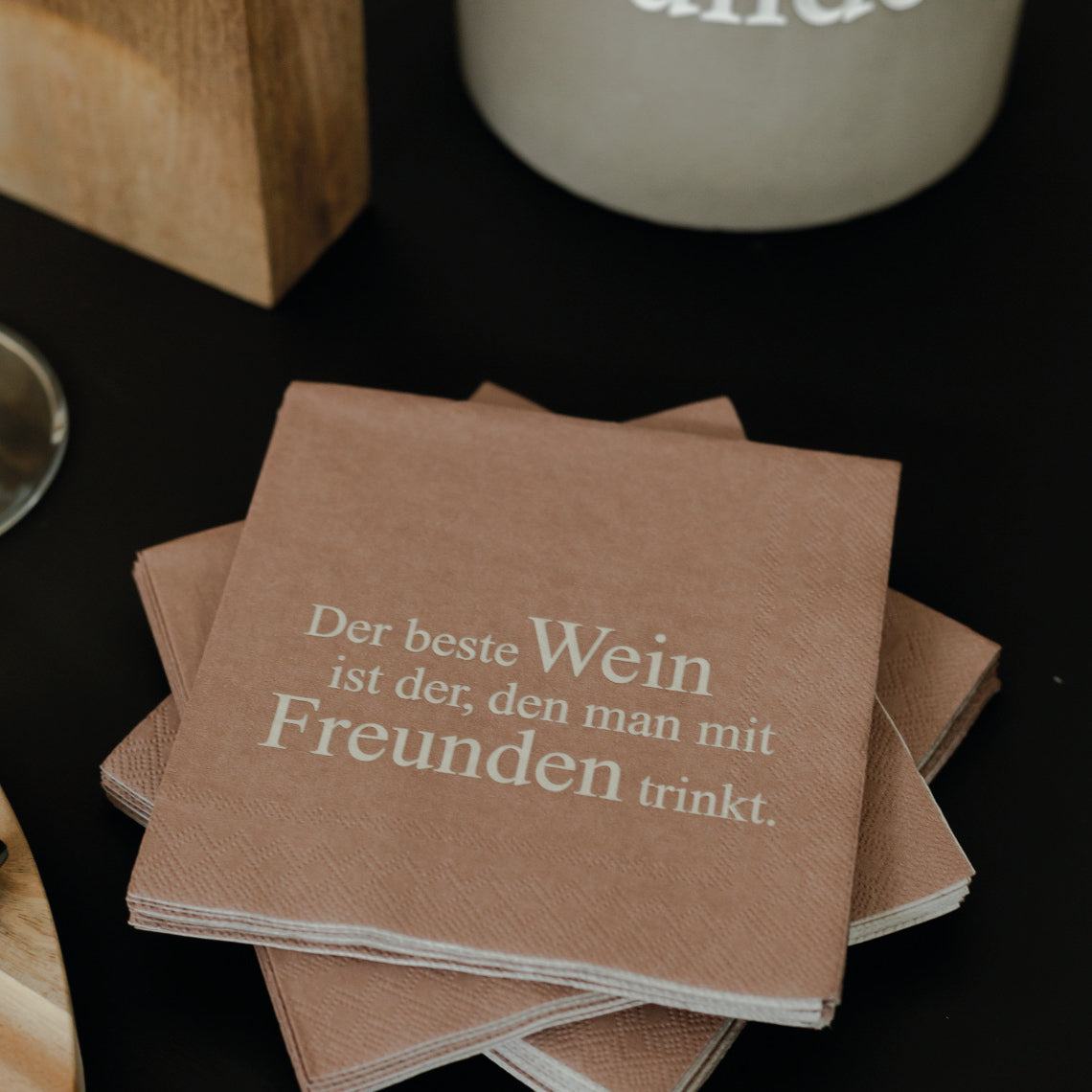 Tovagliolo "Der beste Wein" Cocktail - Räder