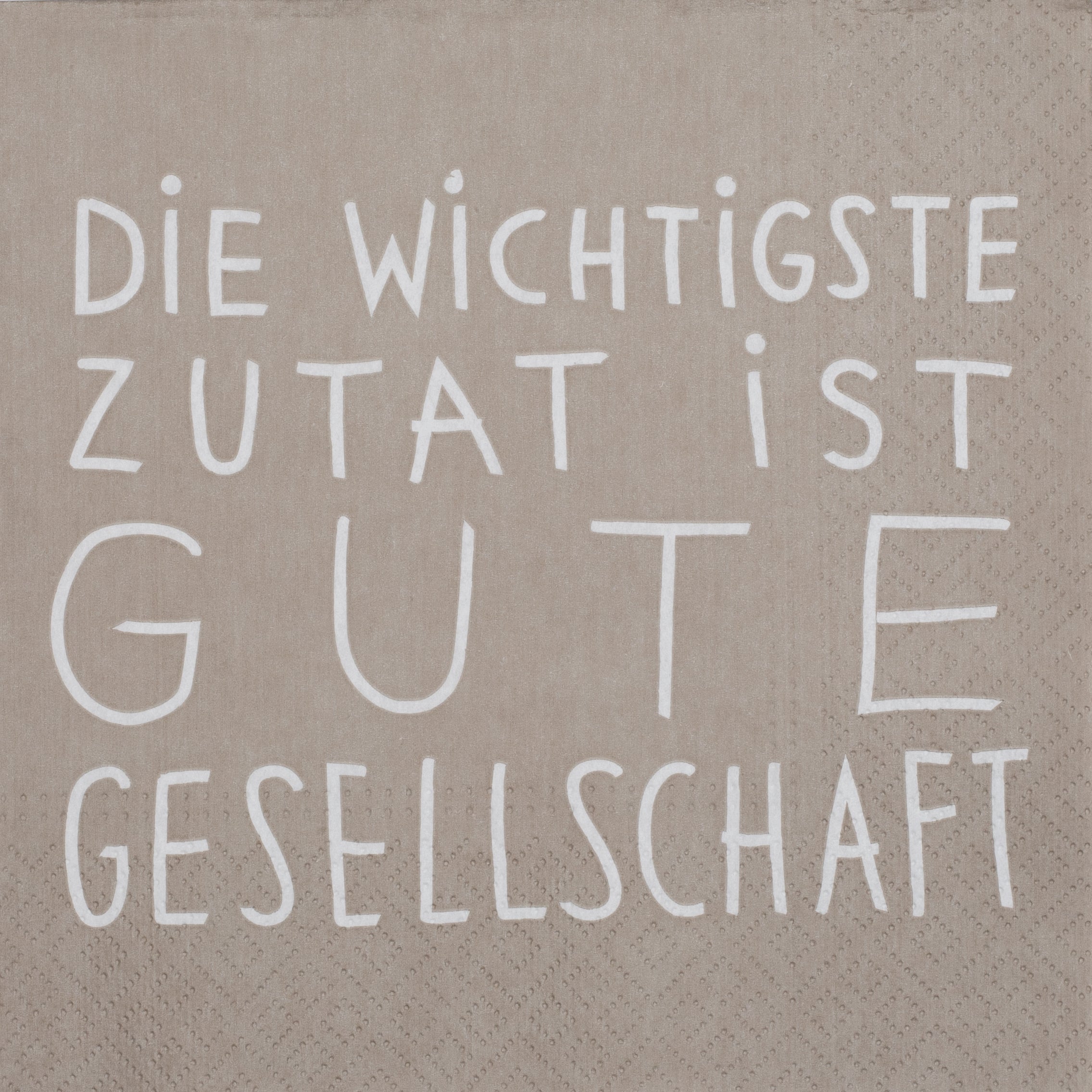 Serviette "Die wichtigste Zutat ist gute Gesellschaft" Lunch - Räder