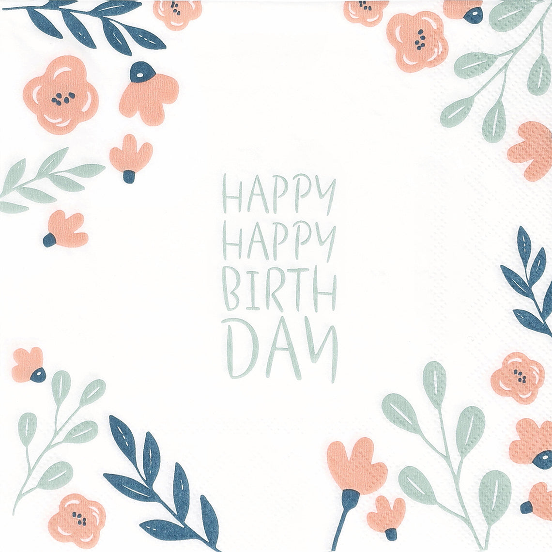 Serviette "Happy Happy Birthday" Lunch - Räder