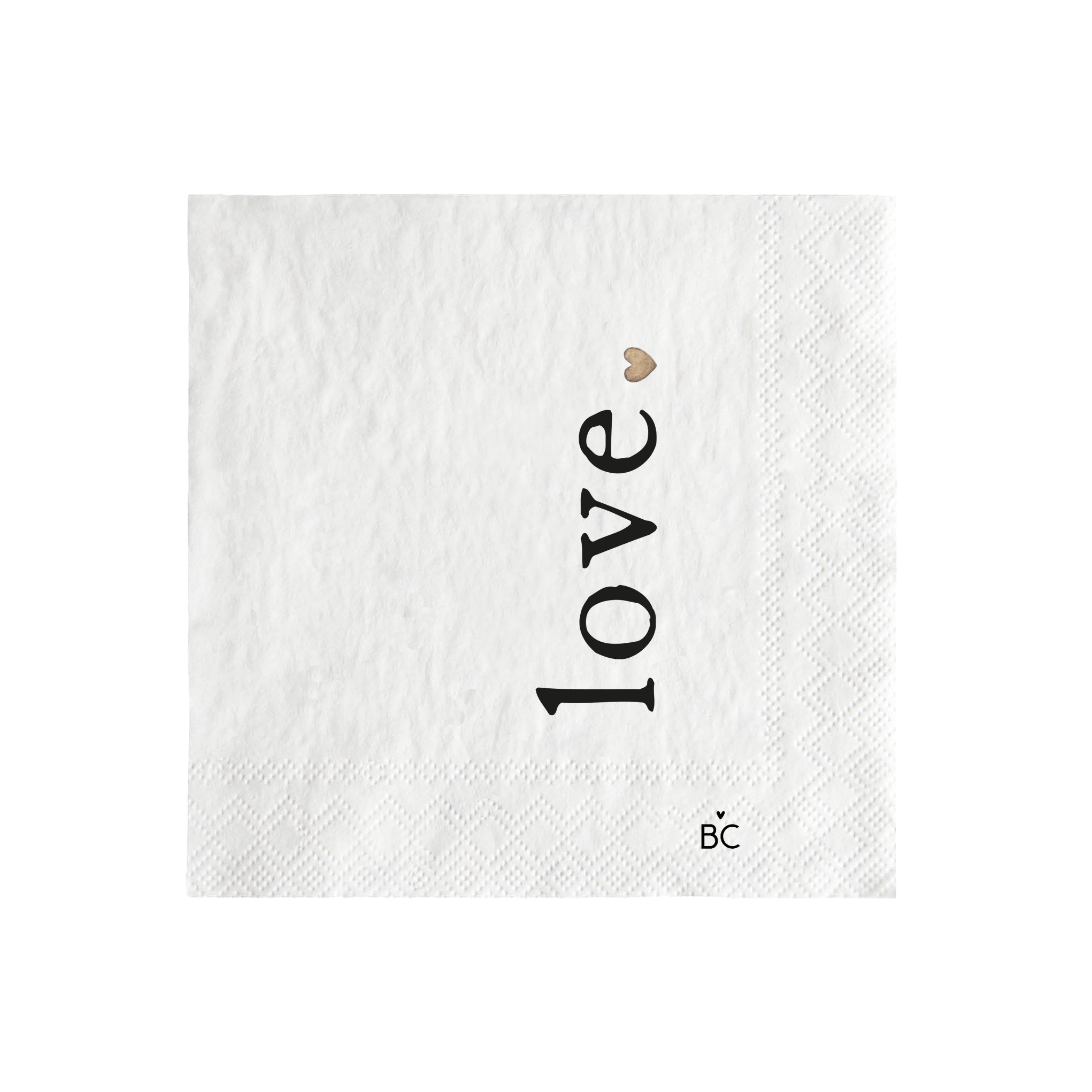 Serviette "love" Cocktail - Bastion Collections