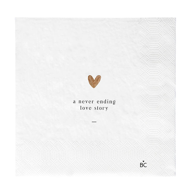 Serviette "Love Story" Lunch - Bastion Collections