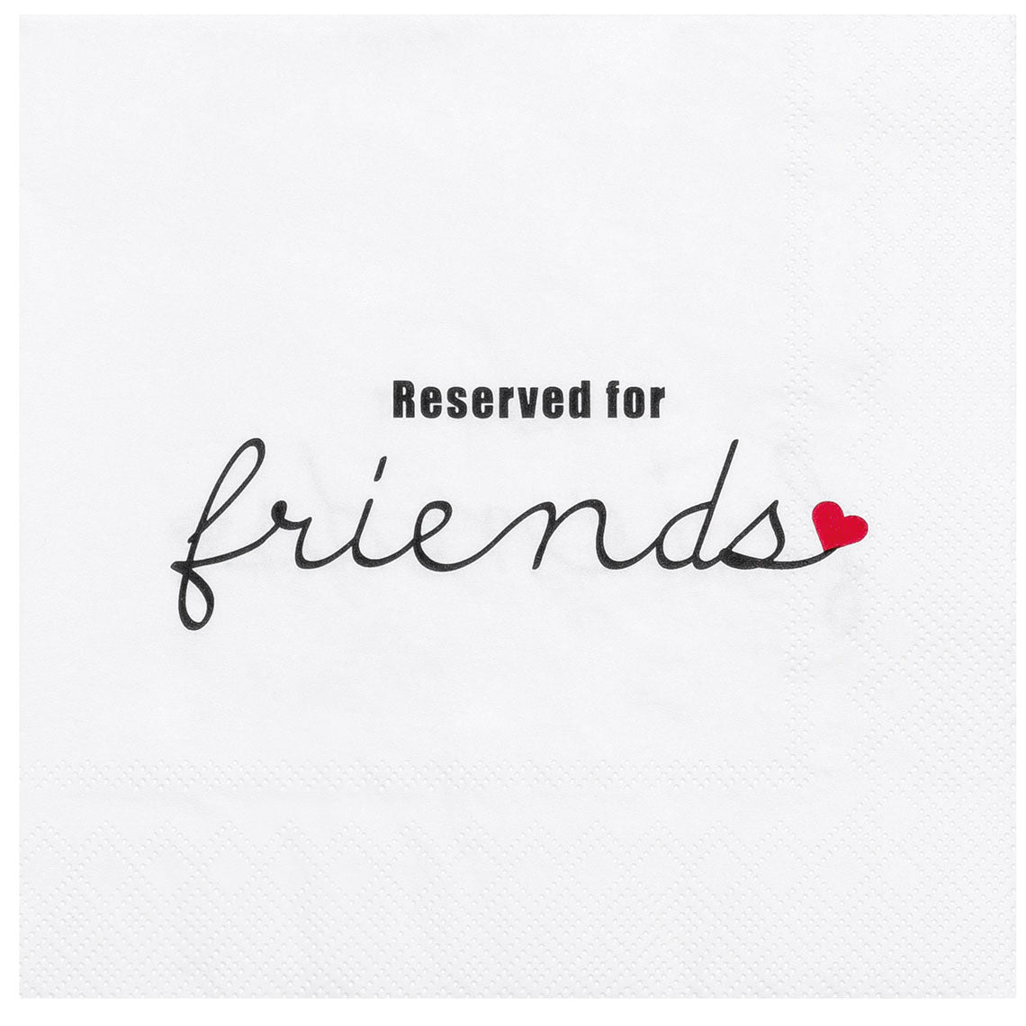 Serviette "Reserved for friends" Lunch - Räder