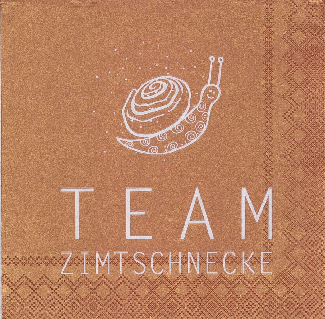 Serviette "Team Zimtschnecke" Cocktail - Räder