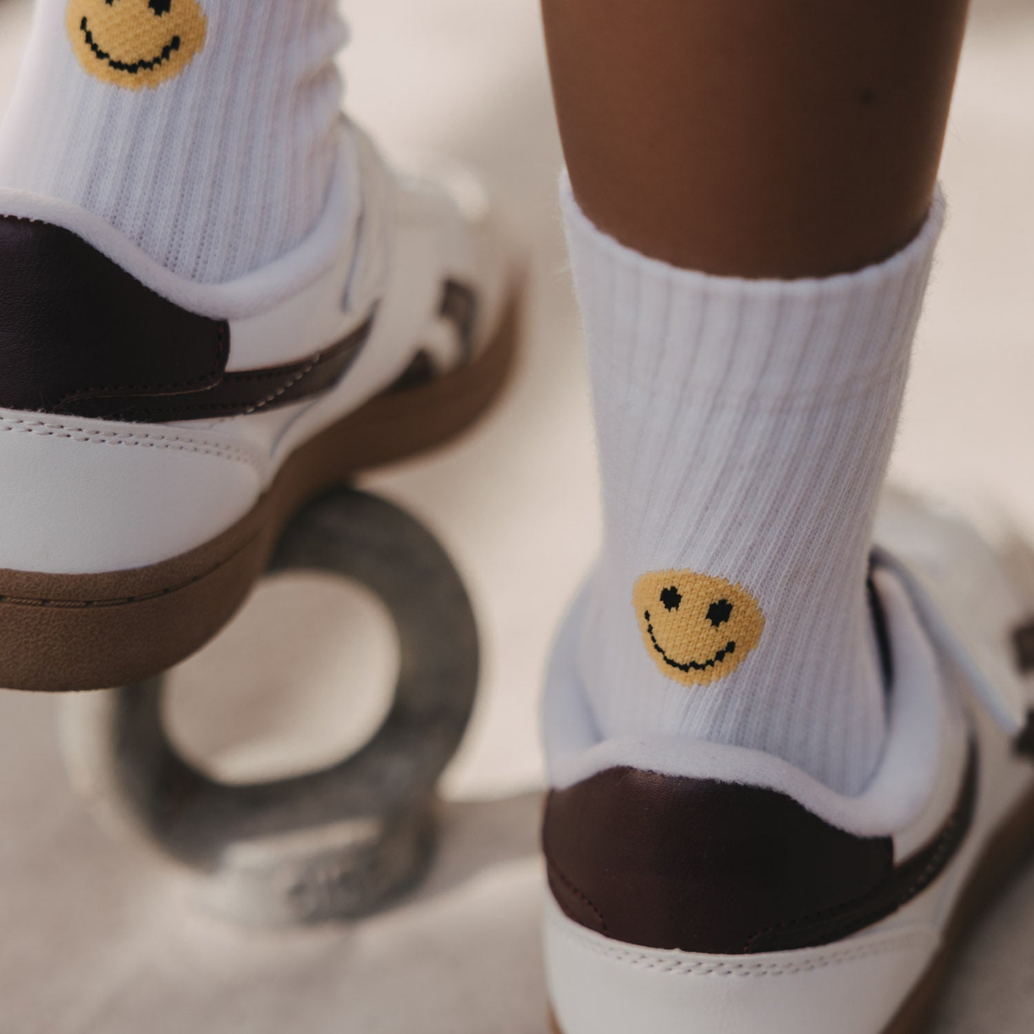 Chaussettes enfant smiley blanc 27–30 - Eulenschnitt