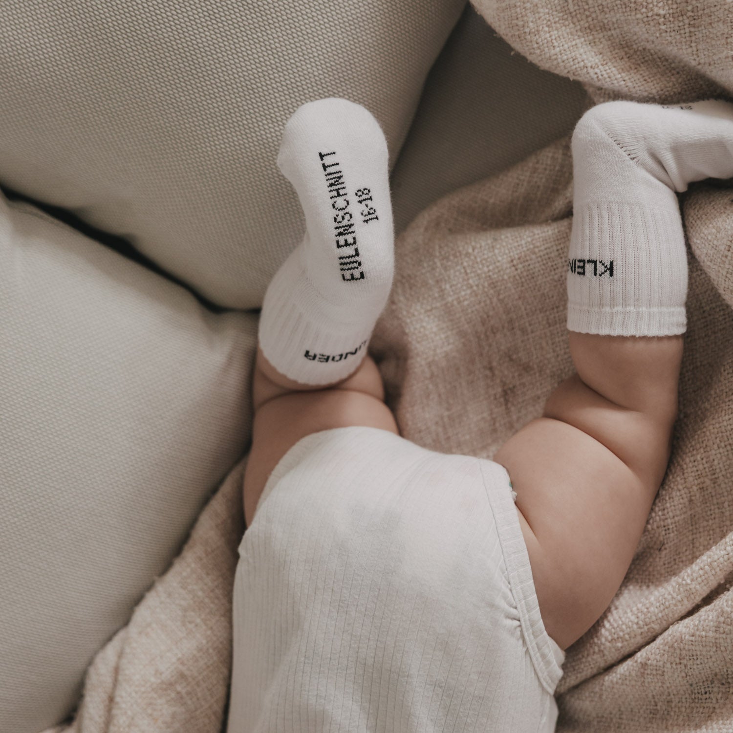 Chaussettes bébé "Kleines Wunder" blanc 16–18 - Eulenschnitt (Image 3)